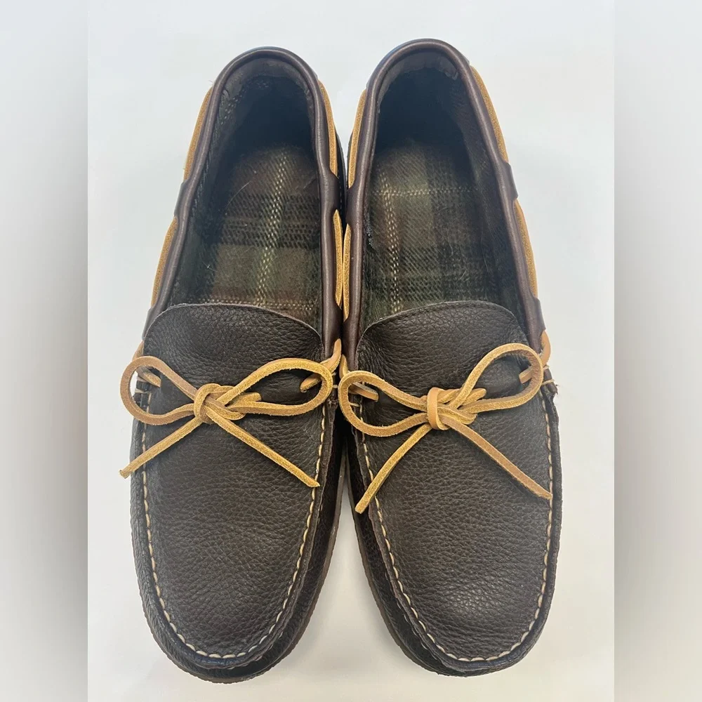 LL‎ Bean Brown Moccasin Slippers Sz. 10